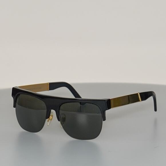 Retrosuperfuture Flat Top Andrea Francis Sunglasses BLK/GLD - Picture 2 of 7